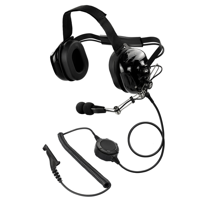 Bommeow BHDH50PTT-BK-M9 Noise Cancelling Headset for Motorola APX7000 XPR7350 DGP8000 XiRP8600