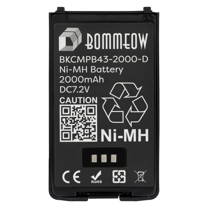 BOMMEOW BKCMPB43-2000-D Replacement Battery for Kenwood TH-255A TH-K2AT TH-K2E TH-K4AT
