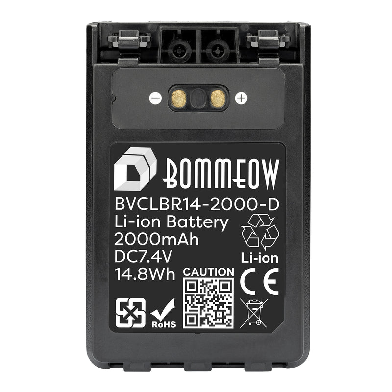 BOMMEOW BVCLBR14-2000-D Replacement Battery for Vertex Yaesu FT1XDE/DR FT2DE/DR FT3DE/DR FT5DE/DR VX-8DE/DR