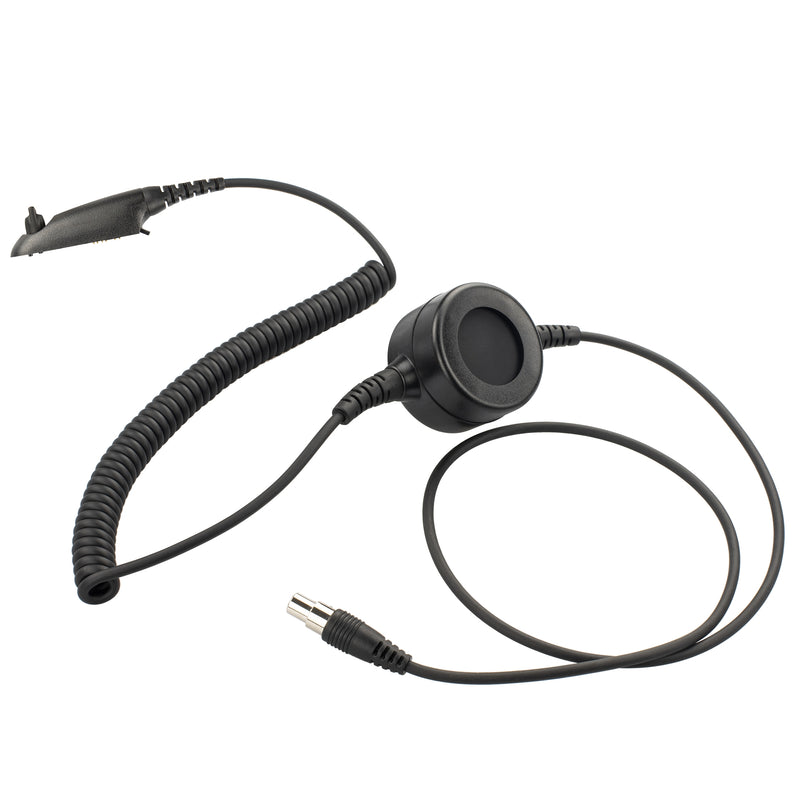 BOMMEOW Cable-BHDH40PTT-M5 5 Pin Noise Isolation Headphone PTT Cable for Motorola GP328 HT750